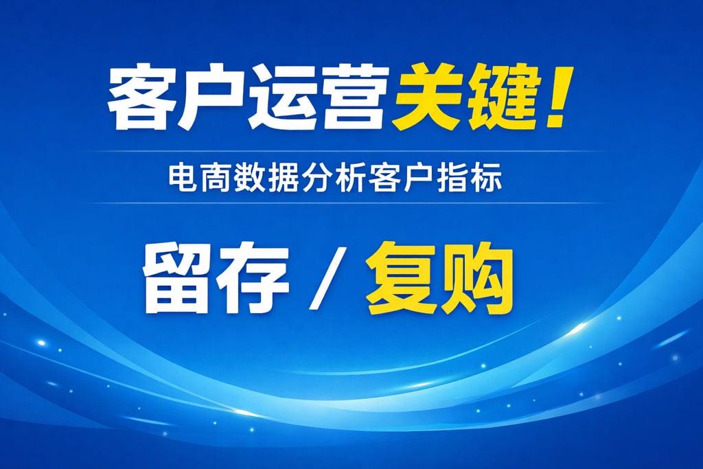 客户运营关键！电商数据分析客户指标，留存 / 复购